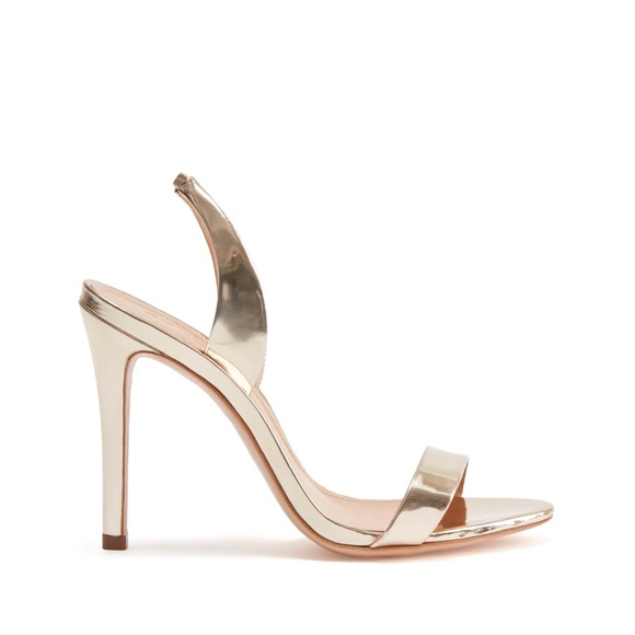 Schutz Gold Strap Heels